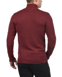 dunkelroter Pullover mit einem Reißverschluß von BLEND