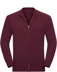 dunkelroter Pullover mit einem Reißverschluß von CATAMARAN