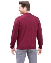 dunkelroter Pullover mit einem Reißverschluß von CATAMARAN