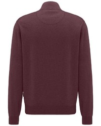 dunkelroter Pullover mit einem Reißverschluß von Fynch Hatton