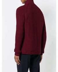 dunkelroter Pullover mit einem Reißverschluß von Etro