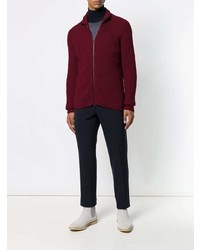 dunkelroter Pullover mit einem Reißverschluß von Etro