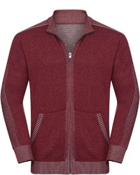 dunkelroter Pullover mit einem Reißverschluß von MARCO DONATI