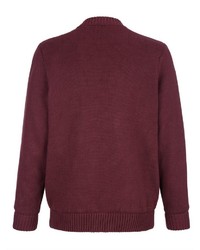 dunkelroter Pullover mit einem Reißverschluß von ROGER KENT