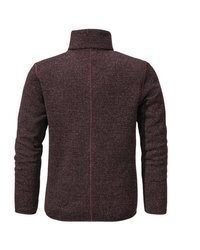 dunkelroter Pullover mit einem Reißverschluß von Schöffel