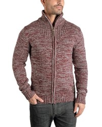 dunkelroter Pullover mit einem Reißverschluß von Solid