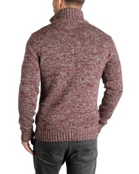 dunkelroter Pullover mit einem Reißverschluß von Solid