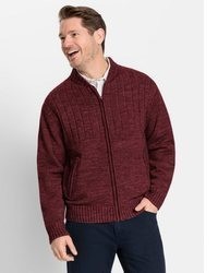 dunkelroter Pullover mit einem Reißverschluß von Witt