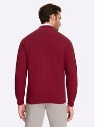 dunkelroter Pullover mit einem Reißverschluß von Witt