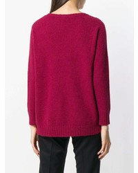 dunkelroter Pullover mit einem Rundhalsausschnitt von Max Mara