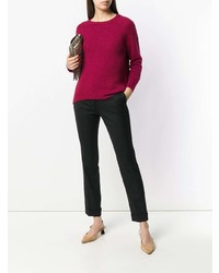 dunkelroter Pullover mit einem Rundhalsausschnitt von Max Mara