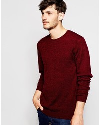 dunkelroter Pullover mit einem Rundhalsausschnitt von Asos