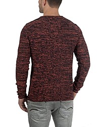 dunkelroter Pullover mit einem Rundhalsausschnitt von BLEND