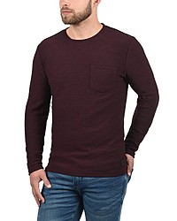 dunkelroter Pullover mit einem Rundhalsausschnitt von BLEND