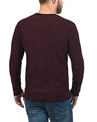 dunkelroter Pullover mit einem Rundhalsausschnitt von BLEND