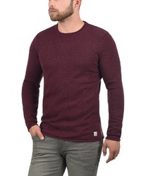 dunkelroter Pullover mit einem Rundhalsausschnitt von BLEND