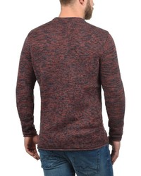 dunkelroter Pullover mit einem Rundhalsausschnitt von BLEND