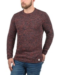 dunkelroter Pullover mit einem Rundhalsausschnitt von BLEND