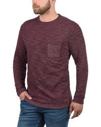 dunkelroter Pullover mit einem Rundhalsausschnitt von BLEND