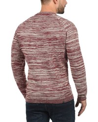 dunkelroter Pullover mit einem Rundhalsausschnitt von BLEND