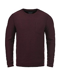 dunkelroter Pullover mit einem Rundhalsausschnitt von BLEND