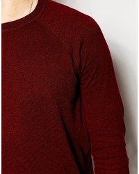 dunkelroter Pullover mit einem Rundhalsausschnitt von Asos