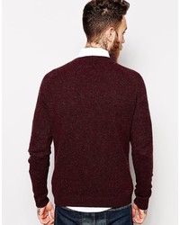 dunkelroter Pullover mit einem Rundhalsausschnitt von Asos