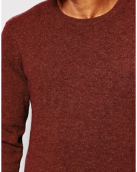 dunkelroter Pullover mit einem Rundhalsausschnitt von Asos