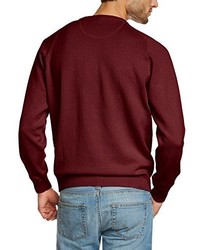 dunkelroter Pullover mit einem Rundhalsausschnitt von Casamoda