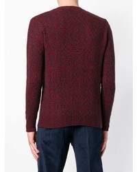 dunkelroter Pullover mit einem Rundhalsausschnitt von Salvatore Ferragamo