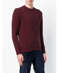 dunkelroter Pullover mit einem Rundhalsausschnitt von Salvatore Ferragamo