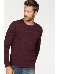 dunkelroter Pullover mit einem Rundhalsausschnitt von Chasin'