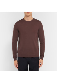 dunkelroter Pullover mit einem Rundhalsausschnitt von Acne Studios