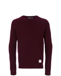 dunkelroter Pullover mit einem Rundhalsausschnitt von Department 5