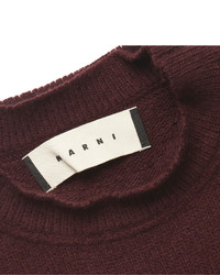 dunkelroter Pullover mit einem Rundhalsausschnitt von Marni