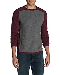 dunkelroter Pullover mit einem Rundhalsausschnitt von Eddie Bauer