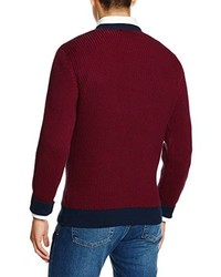 dunkelroter Pullover mit einem Rundhalsausschnitt von El Ganso