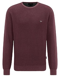 dunkelroter Pullover mit einem Rundhalsausschnitt von Fynch Hatton