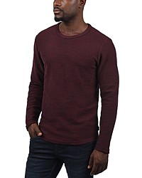 dunkelroter Pullover mit einem Rundhalsausschnitt von Jack & Jones