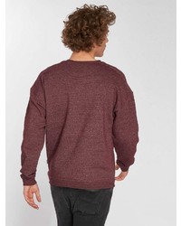 dunkelroter Pullover mit einem Rundhalsausschnitt von Just Rhyse