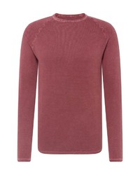 dunkelroter Pullover mit einem Rundhalsausschnitt von Key Largo