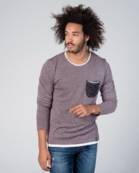 dunkelroter Pullover mit einem Rundhalsausschnitt von Key Largo