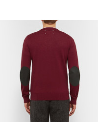 dunkelroter Pullover mit einem Rundhalsausschnitt von Maison Margiela