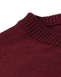 dunkelroter Pullover mit einem Rundhalsausschnitt von Maison Margiela