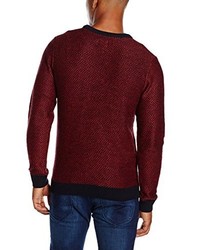 dunkelroter Pullover mit einem Rundhalsausschnitt von Lee