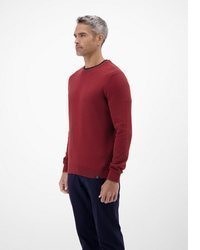 dunkelroter Pullover mit einem Rundhalsausschnitt von LERROS