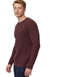 dunkelroter Pullover mit einem Rundhalsausschnitt von Marc O'Polo