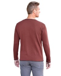 dunkelroter Pullover mit einem Rundhalsausschnitt von MARCO DONATI