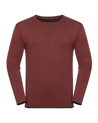 dunkelroter Pullover mit einem Rundhalsausschnitt von MARCO DONATI