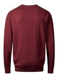 dunkelroter Pullover mit einem Rundhalsausschnitt von MCS